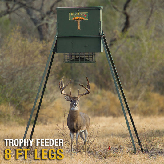 Texas Hunter 650 lb. Trophy Deer Feeder with 8' Legs