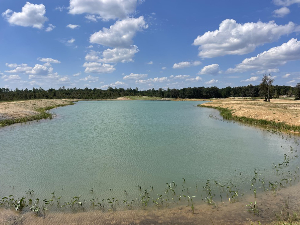 Wide shot of golf course project