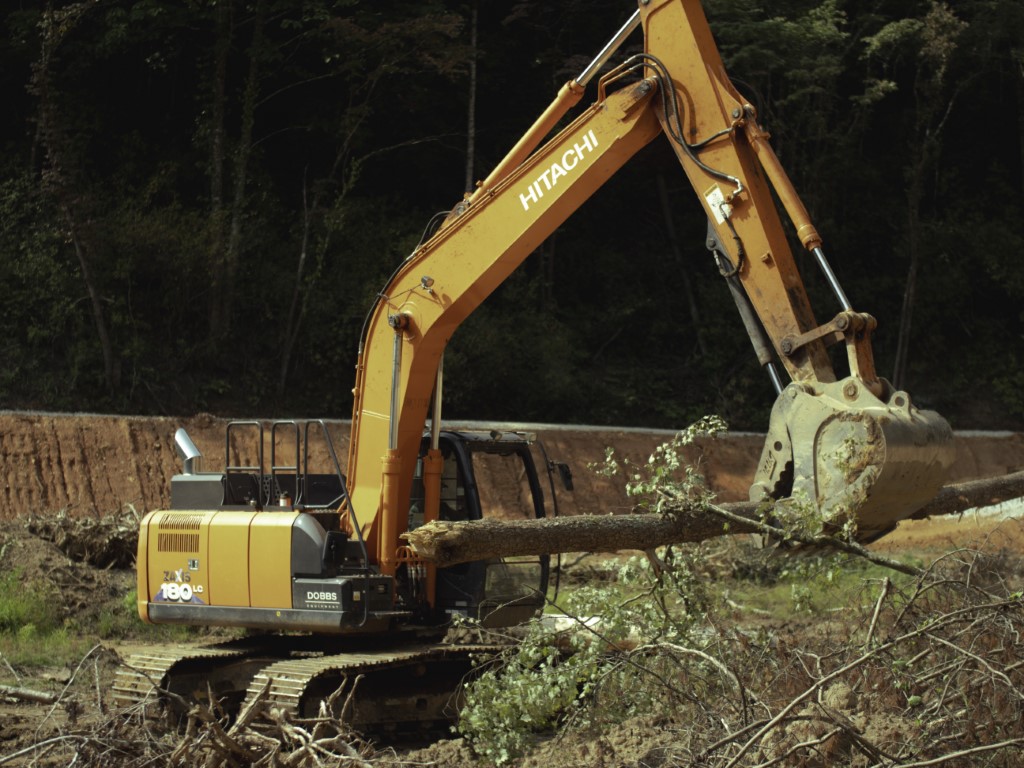 pond construction in progress